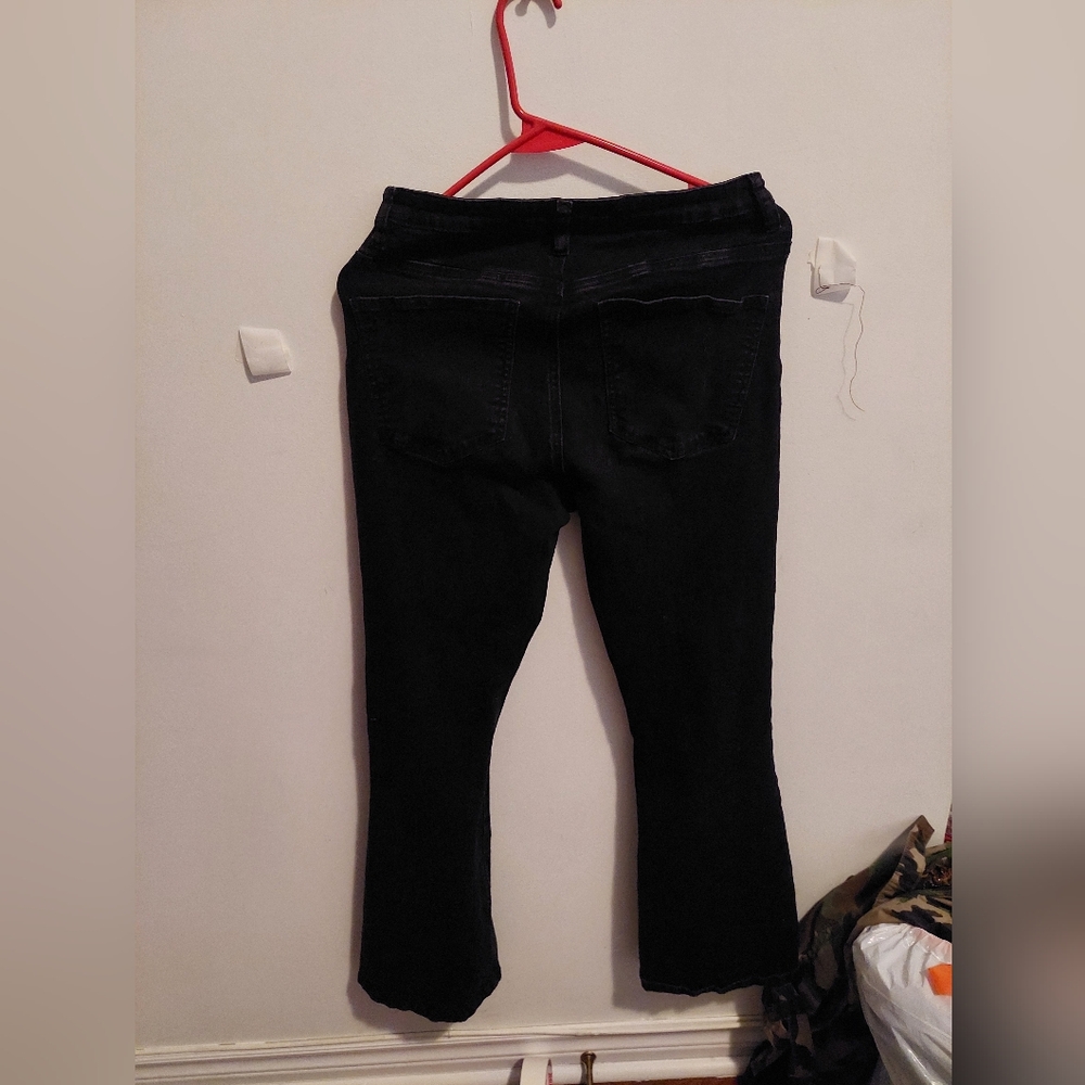 Black flared jeans